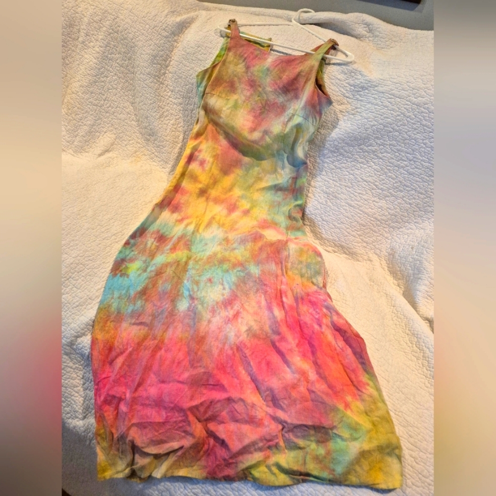 Colorful Tie-Dye Maxi Dress